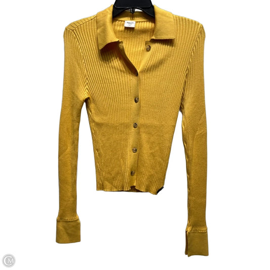 Top Long Sleeve By Abercrombie And Fitch In Yellow, Size: M