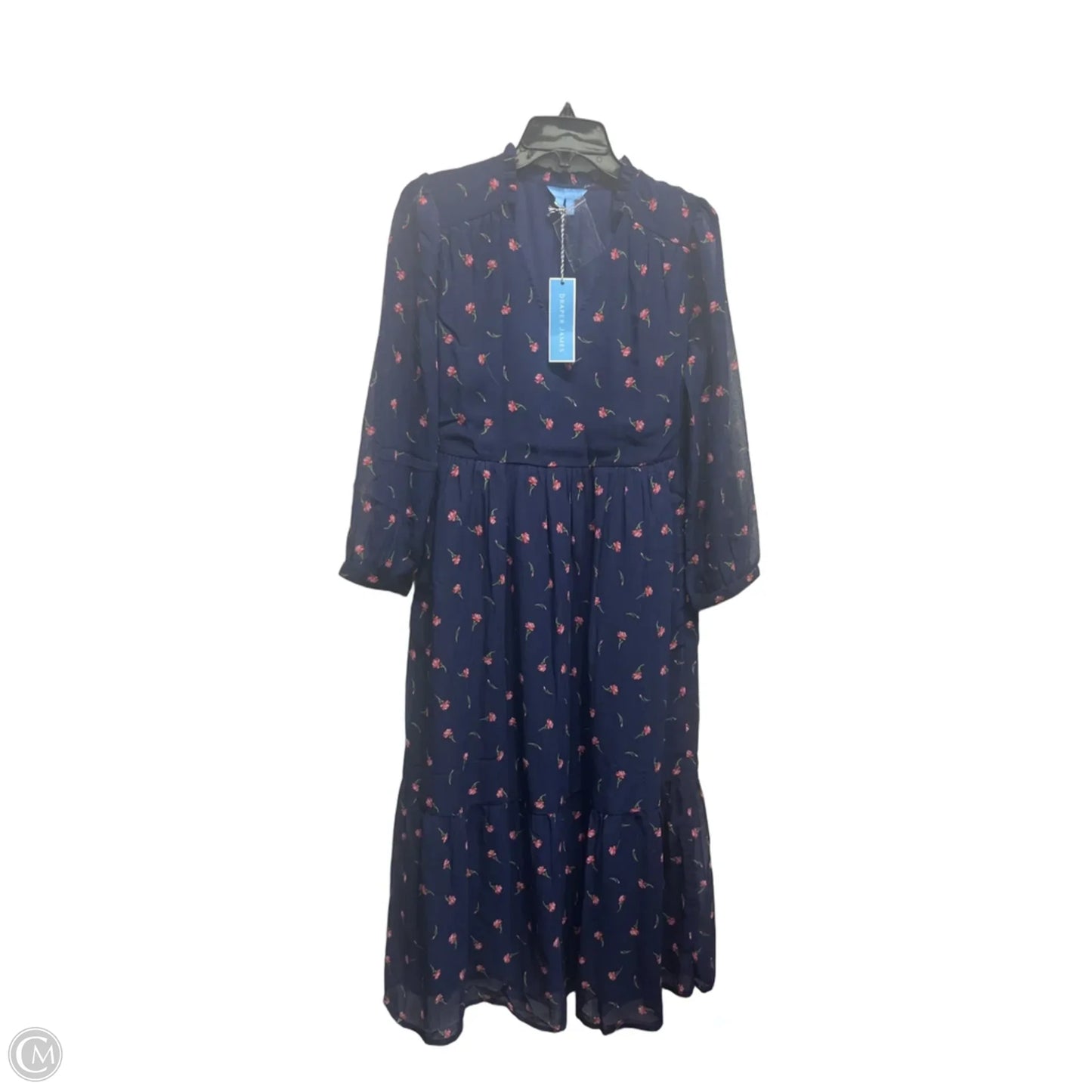Dress Casual Midi By Draper James In Blue & Red, Size: S