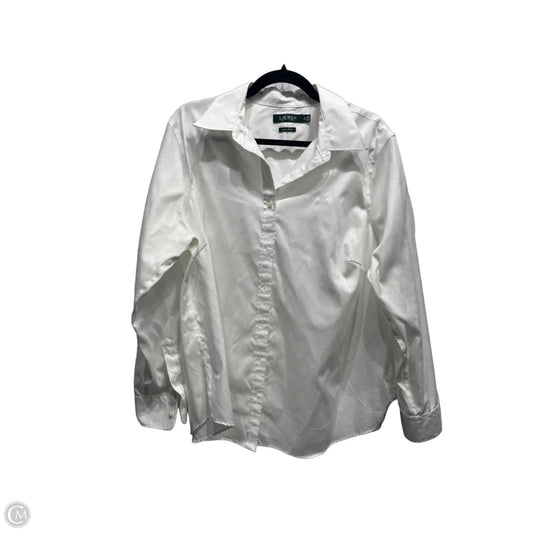 Top Long Sleeve By Ralph Lauren In White, Size: 1x