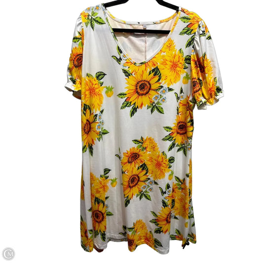 Dress Casual Short By Clothes Mentor In Yellow Denim, Size: 2x