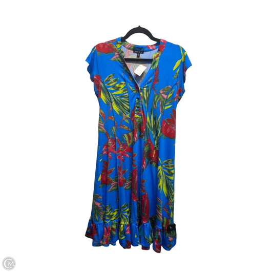 Dress Casual Short By Sami & Jo In Blue & Red, Size: L