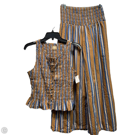 Pants Set 2pc By Free People In Blue & Tan, Size: Xs