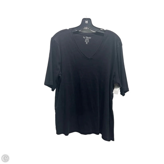 Top Short Sleeve Basic By Chicos In Black, Size: Xl