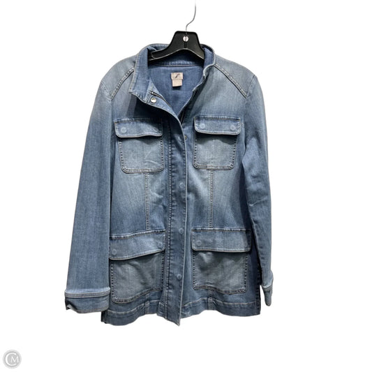 Jacket Denim By Chicos In Blue Denim, Size: S