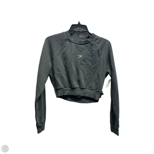Athletic Sweatshirt Crewneck By Gym Shark In Green, Size: S