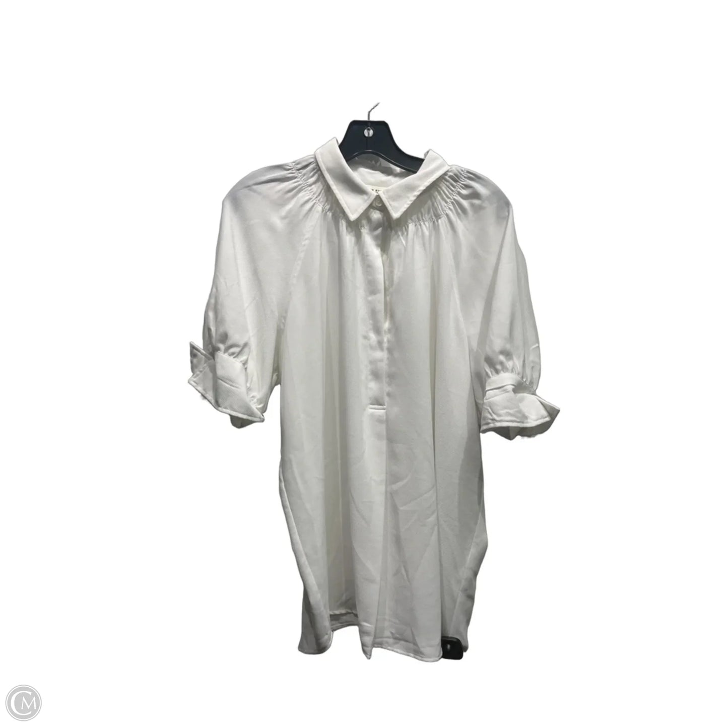 Top Short Sleeve By Max Studio In White, Size: Xl