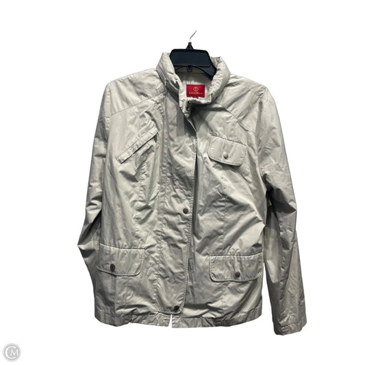 Jacket Windbreaker By Cole-haan In Tan, Size: L