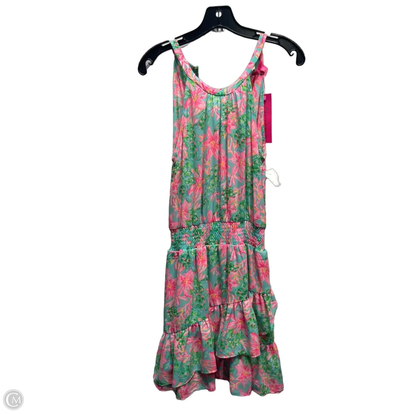 Dress Designer By Lilly Pulitzer In Green & Pink, Size: 2