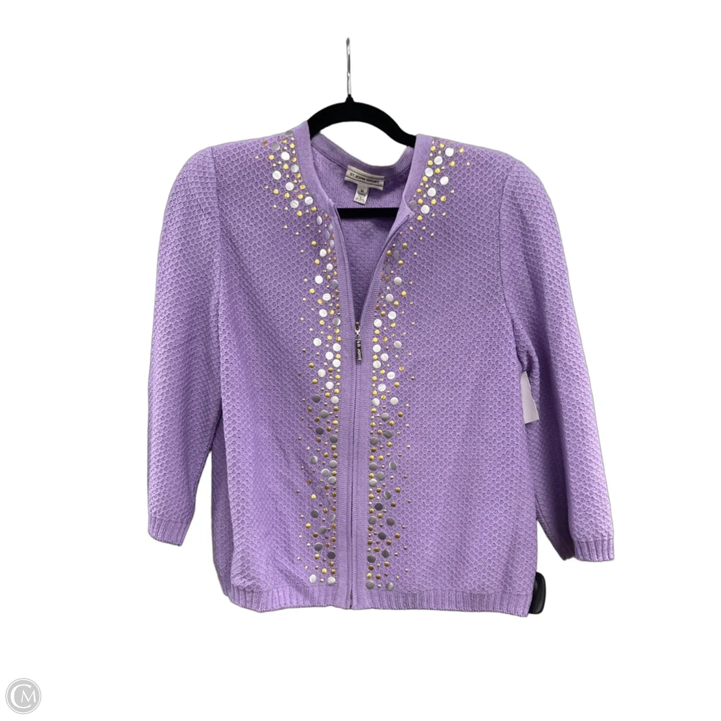 Jacket Luxury Designer By St John Collection In Purple, Size: M