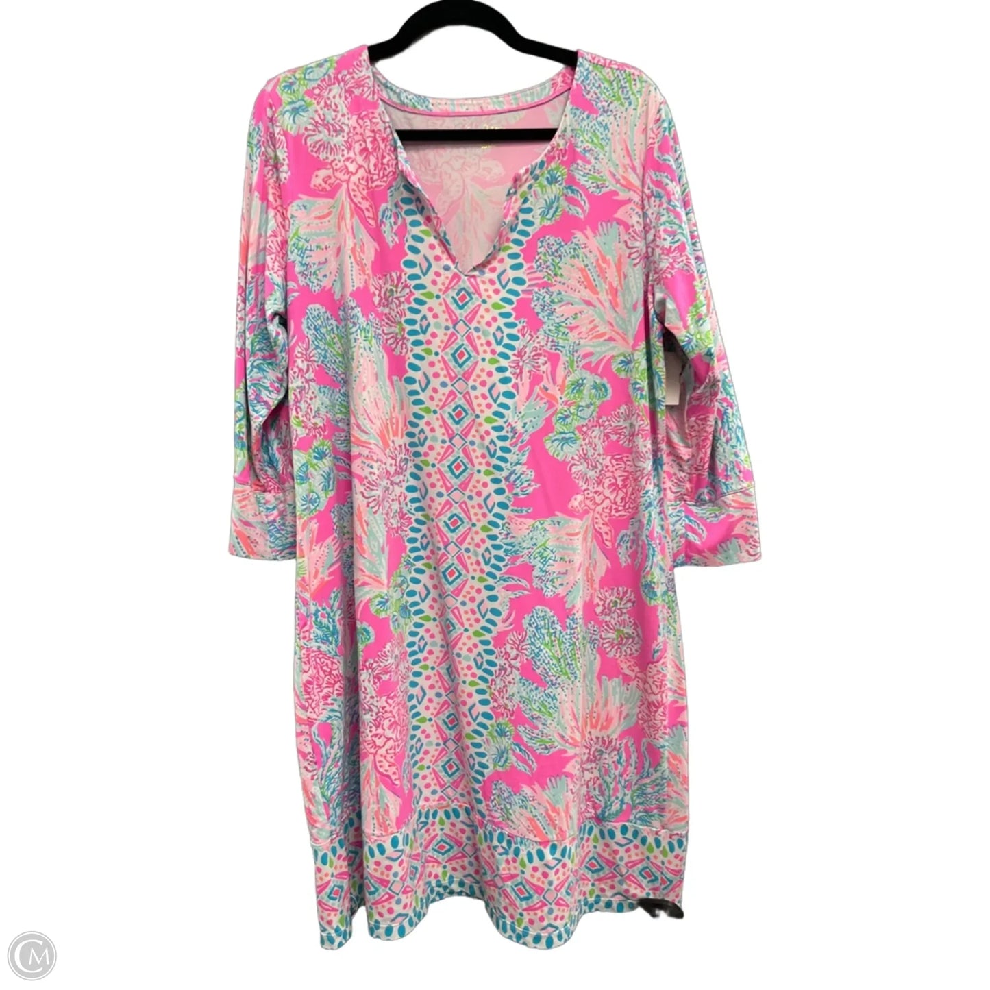 Dress Designer By Lilly Pulitzer In Blue & Pink, Size: Xxl