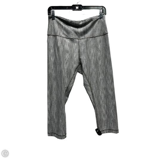 Athletic Leggings Capris By Lululemon In Green & White, Size: 12