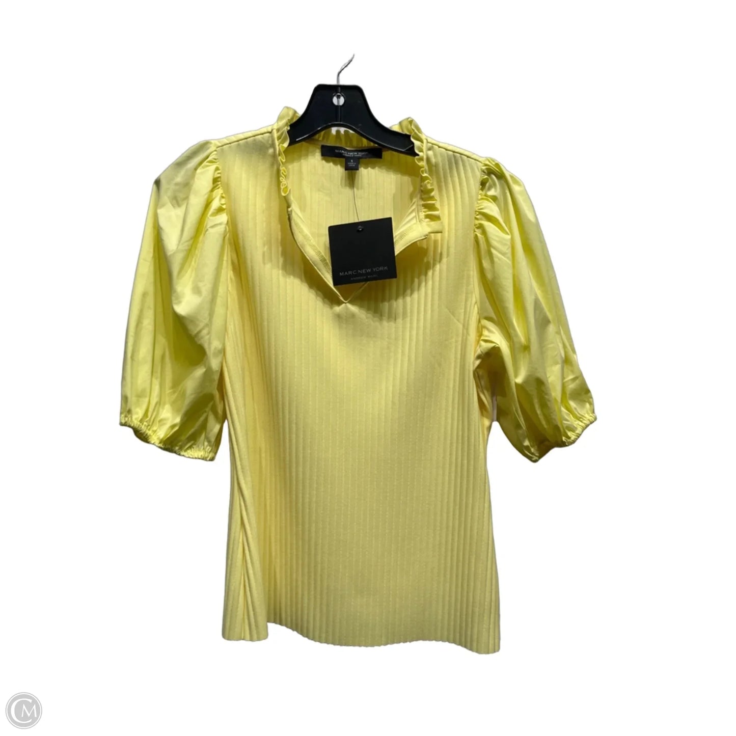 Top Short Sleeve By Marc New York In Yellow, Size: S