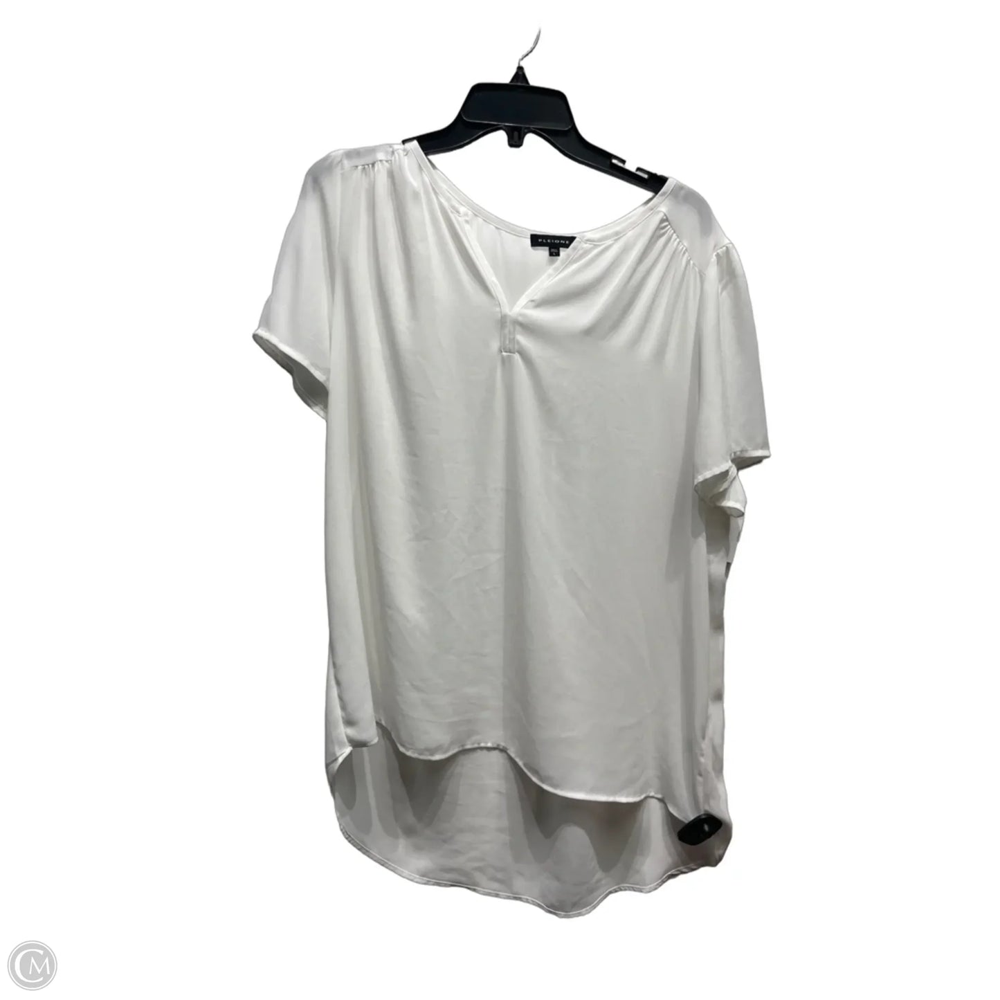 Top Short Sleeve By Pleione In White, Size: L