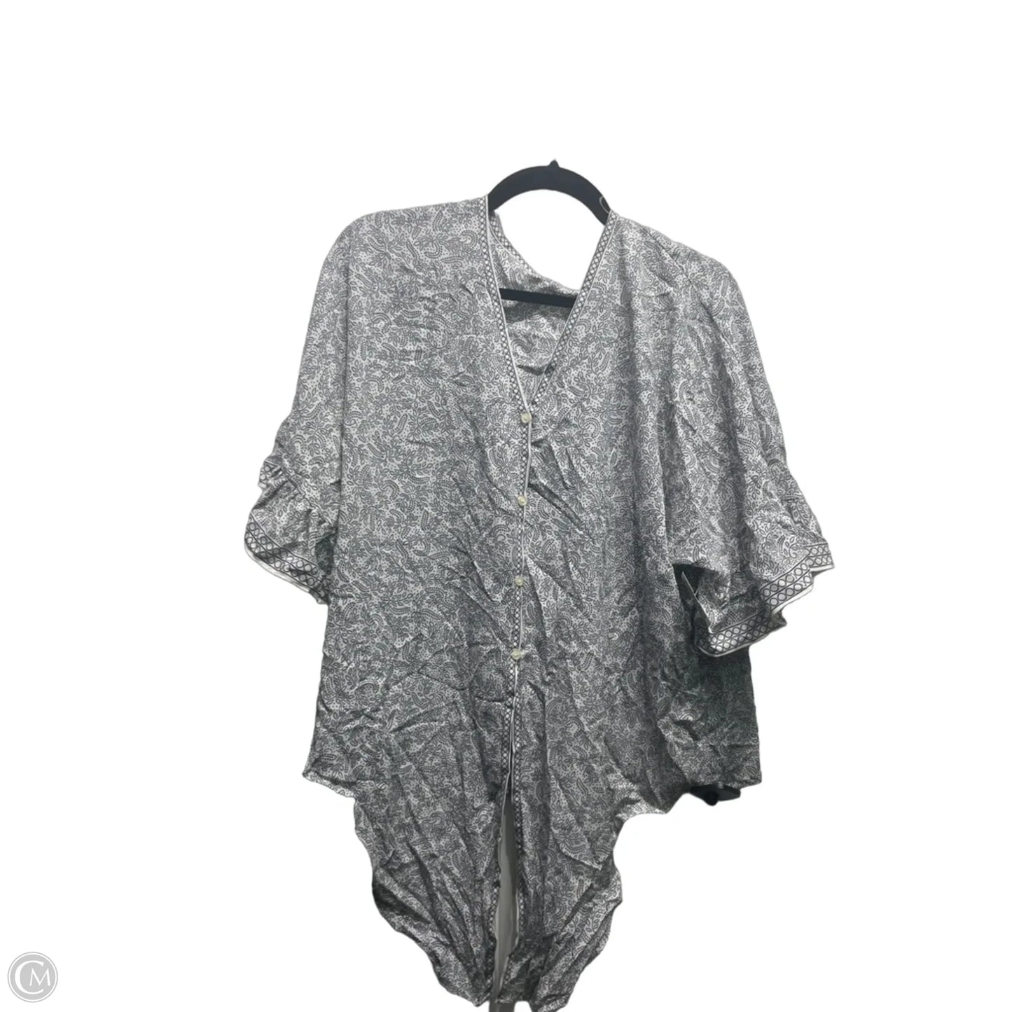 Top Short Sleeve By Max Studio In Black & White, Size: Xl