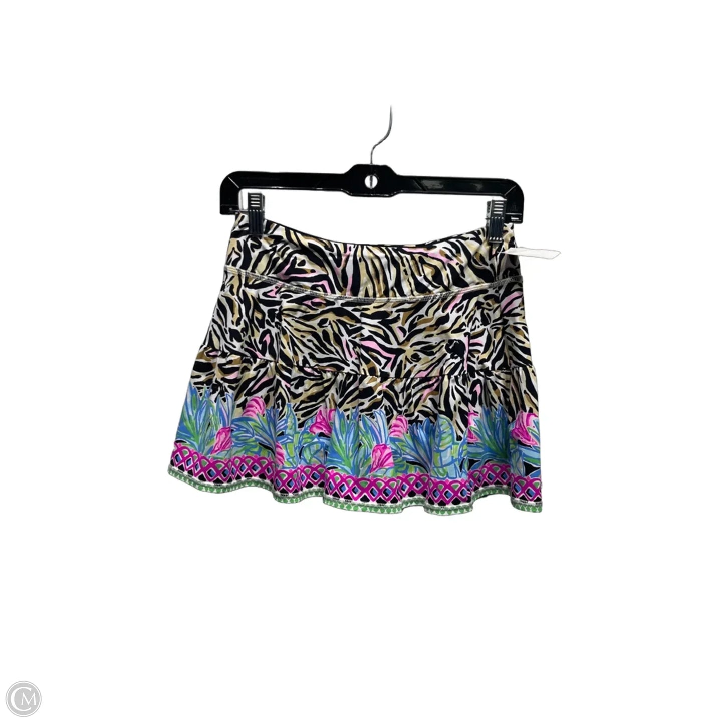 Skort Designer By Lilly Pulitzer In Brown & Cream, Size: Xs