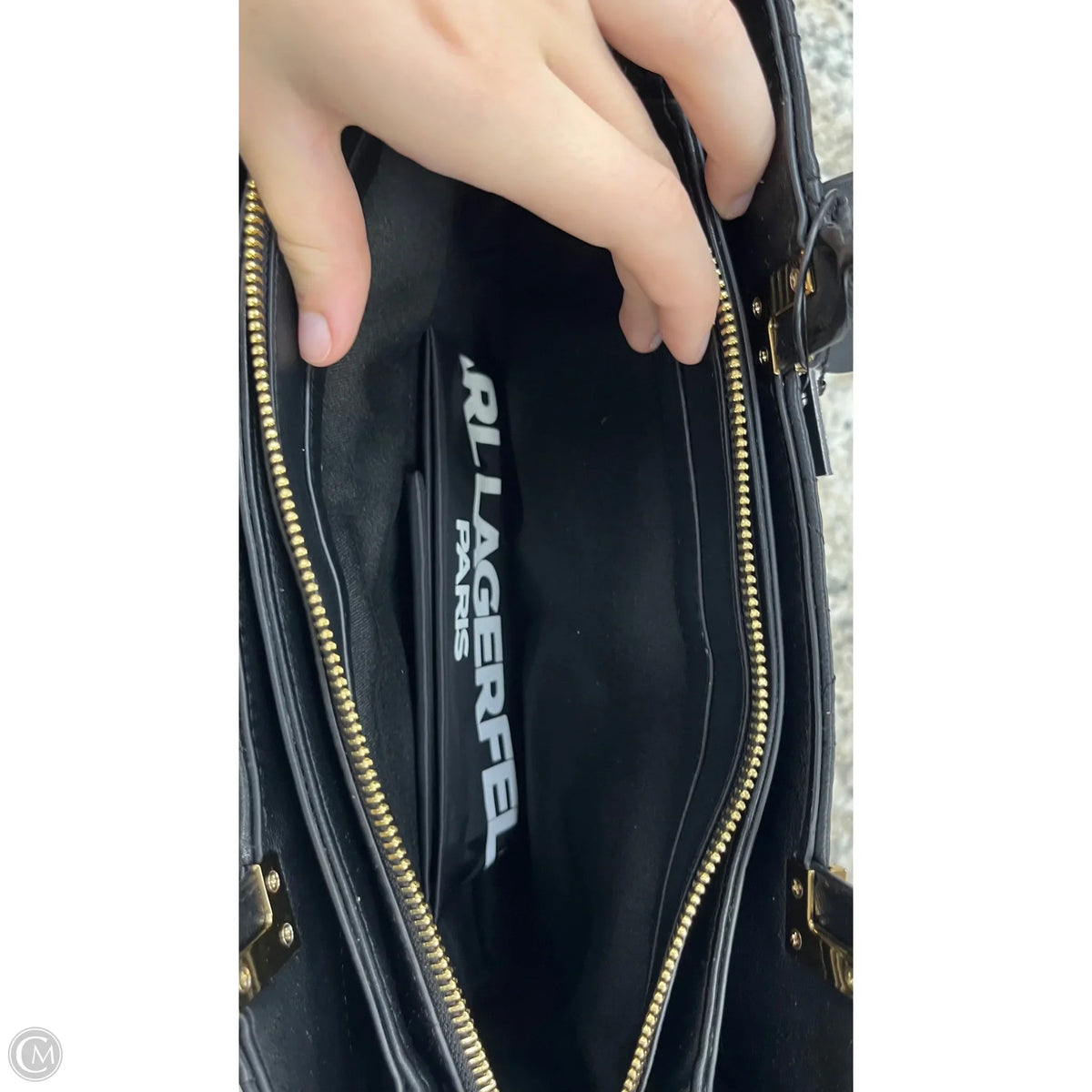 Handbag Designer By Karl Lagerfeld, Size: Medium