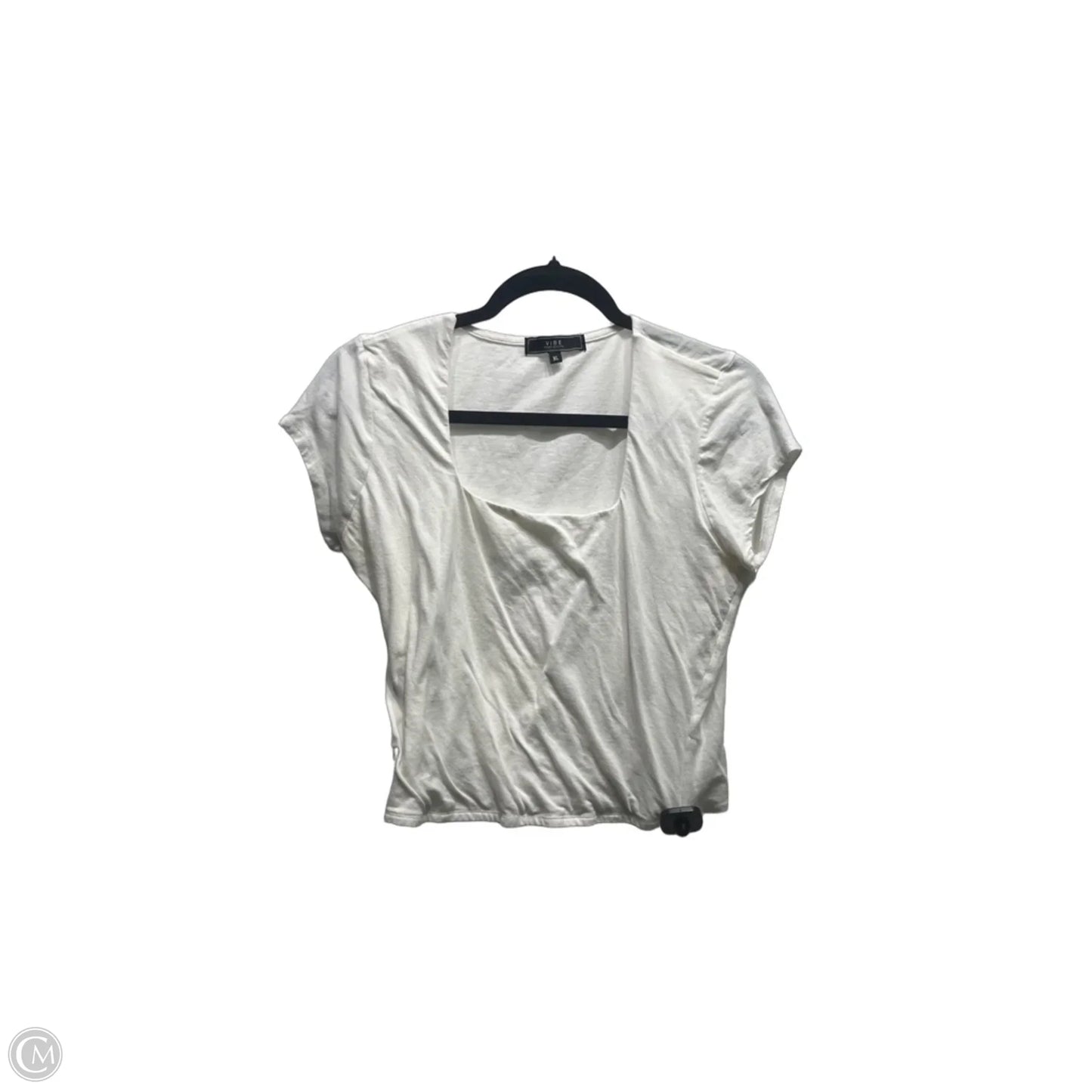 Top Short Sleeve By Vibe In White, Size: Xl