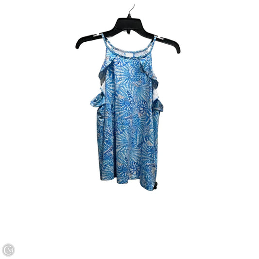Top Sleeveless Designer By Lilly Pulitzer In Blue & White, Size: M