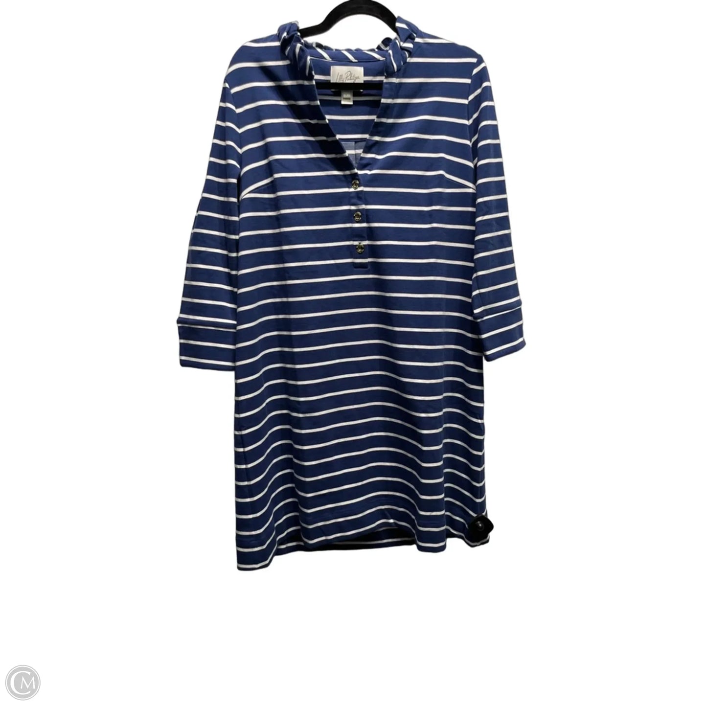 Dress Designer By Lilly Pulitzer In Blue & White, Size: M