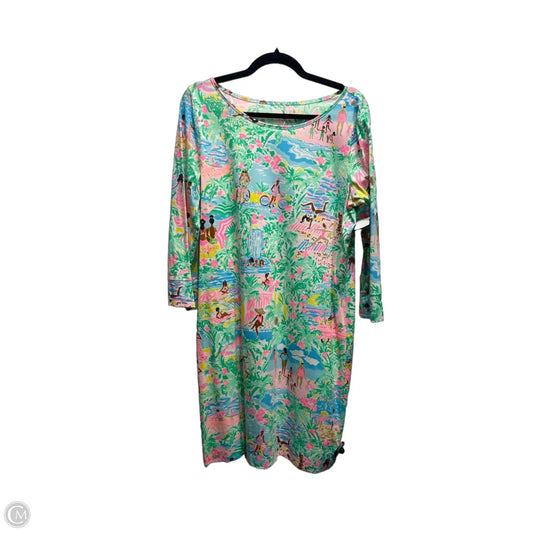 Dress Designer By Lilly Pulitzer In Green & Pink, Size: L