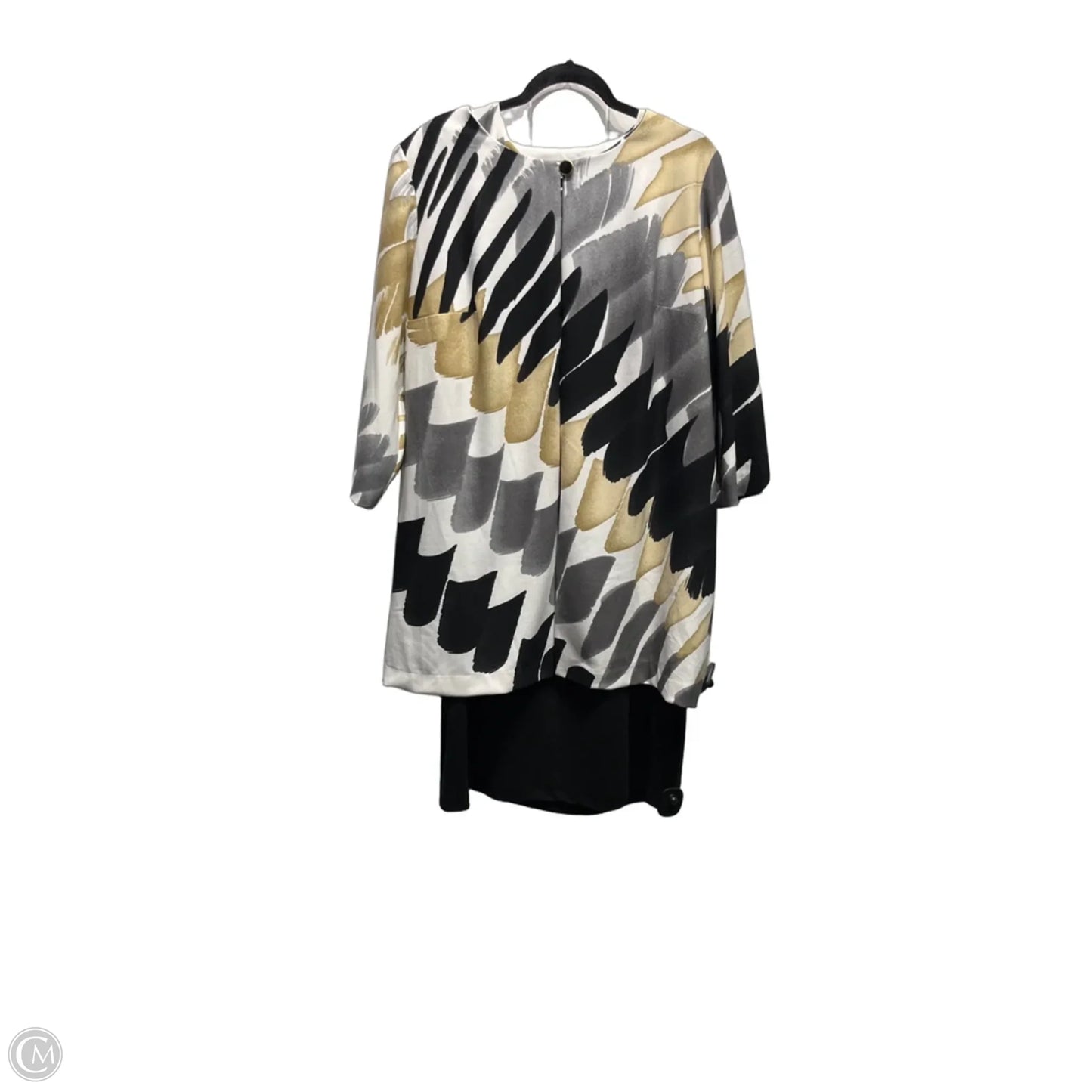 Dress Set 2pc By Dannyandnicole In Black & Cream, Size: 16