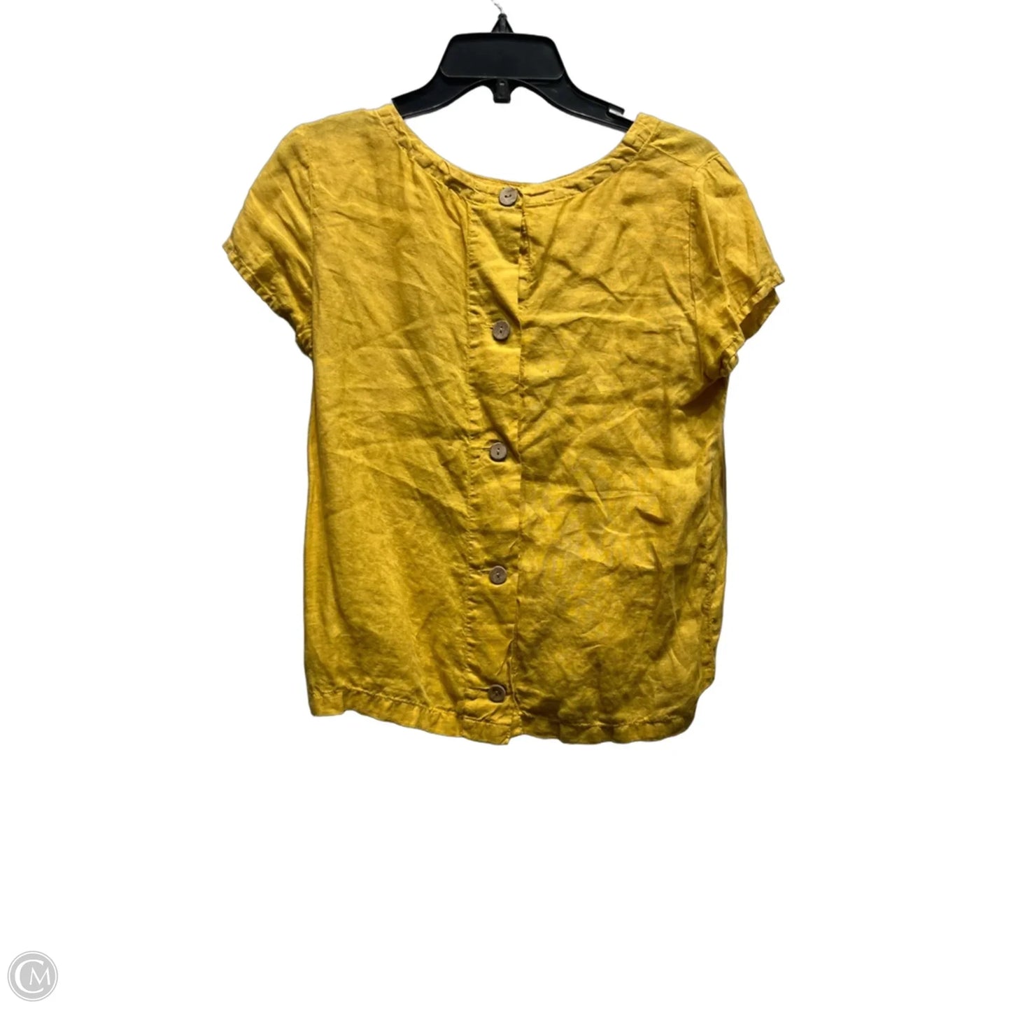 Top Short Sleeve By C And C In Yellow, Size: S