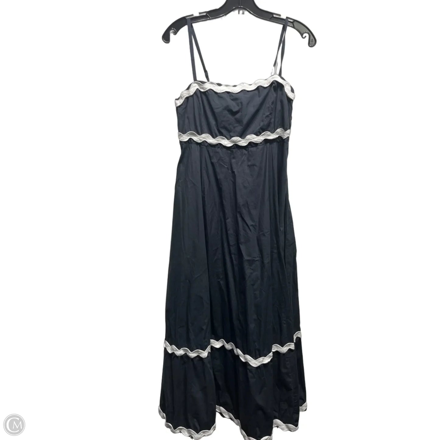 Dress Casual Maxi By Sim & Sam In Blue & White, Size: L