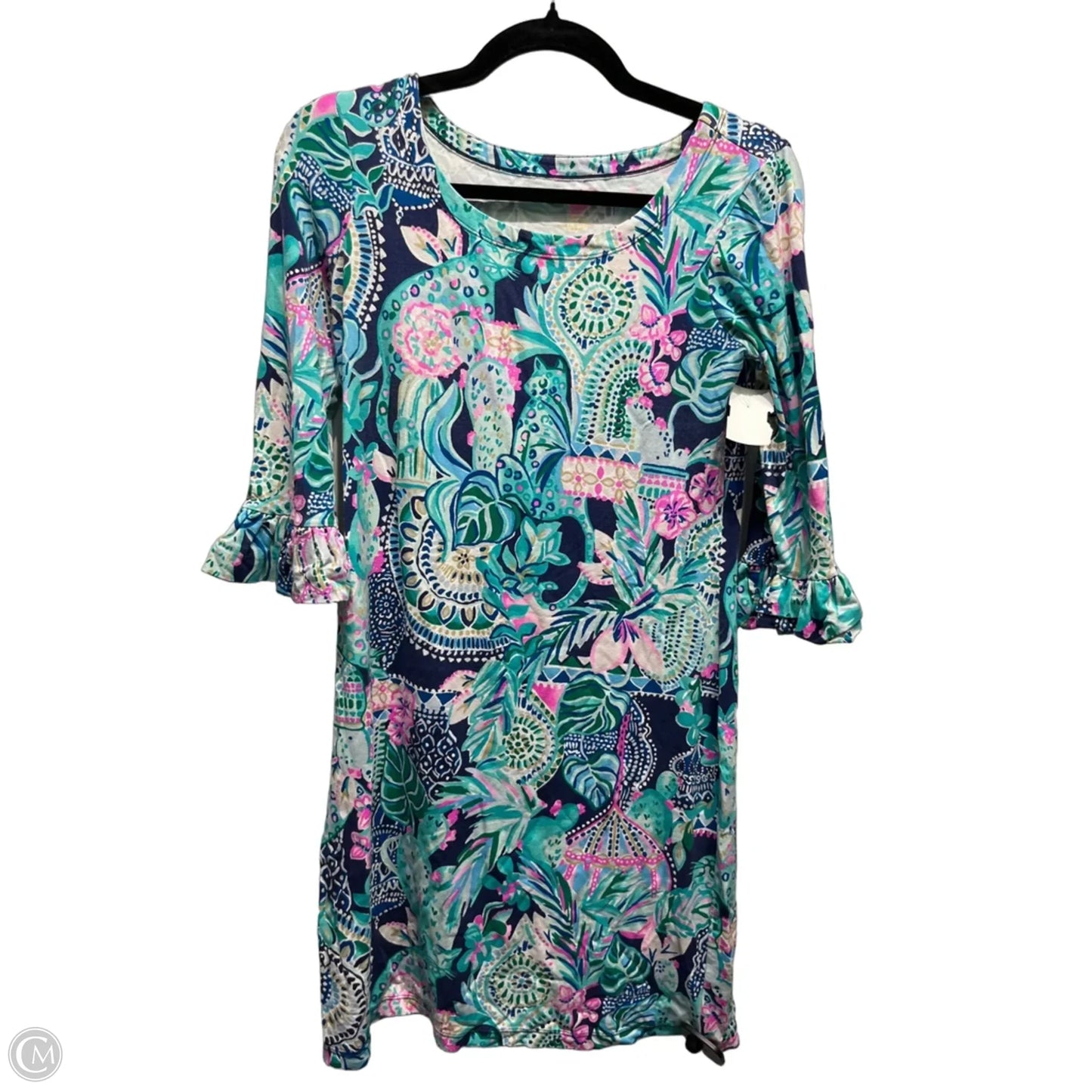 Dress Designer By Lilly Pulitzer In Blue & Green, Size: Xs