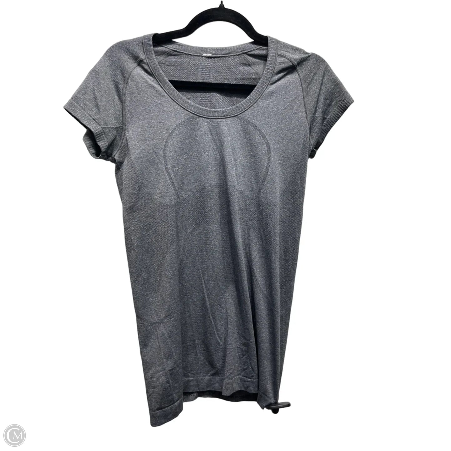 Athletic Top Short Sleeve By Lululemon In Grey, Size: S