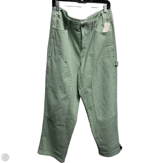 Pants Cargo & Utility By Free Assembly In Green & White, Size: 14