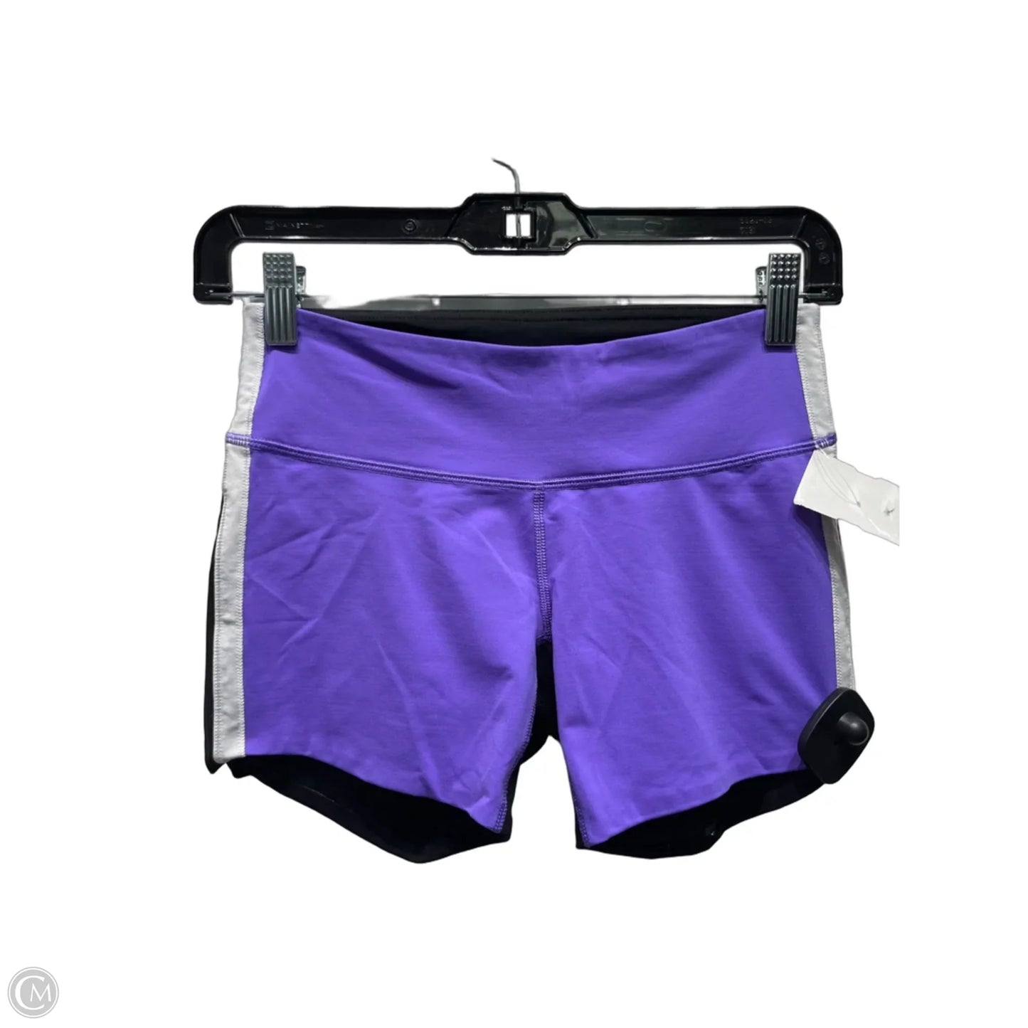 Athletic Shorts By Lululemon In Black & Purple, Size: 2
