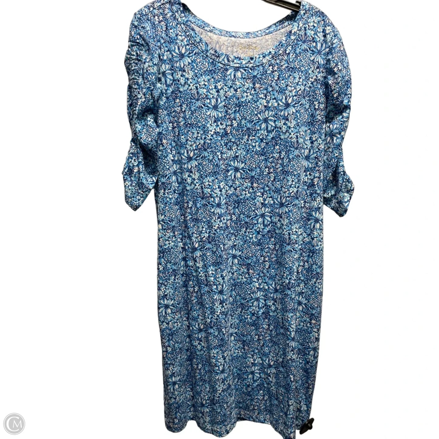 Dress Designer By Lilly Pulitzer In Blue & White, Size: L