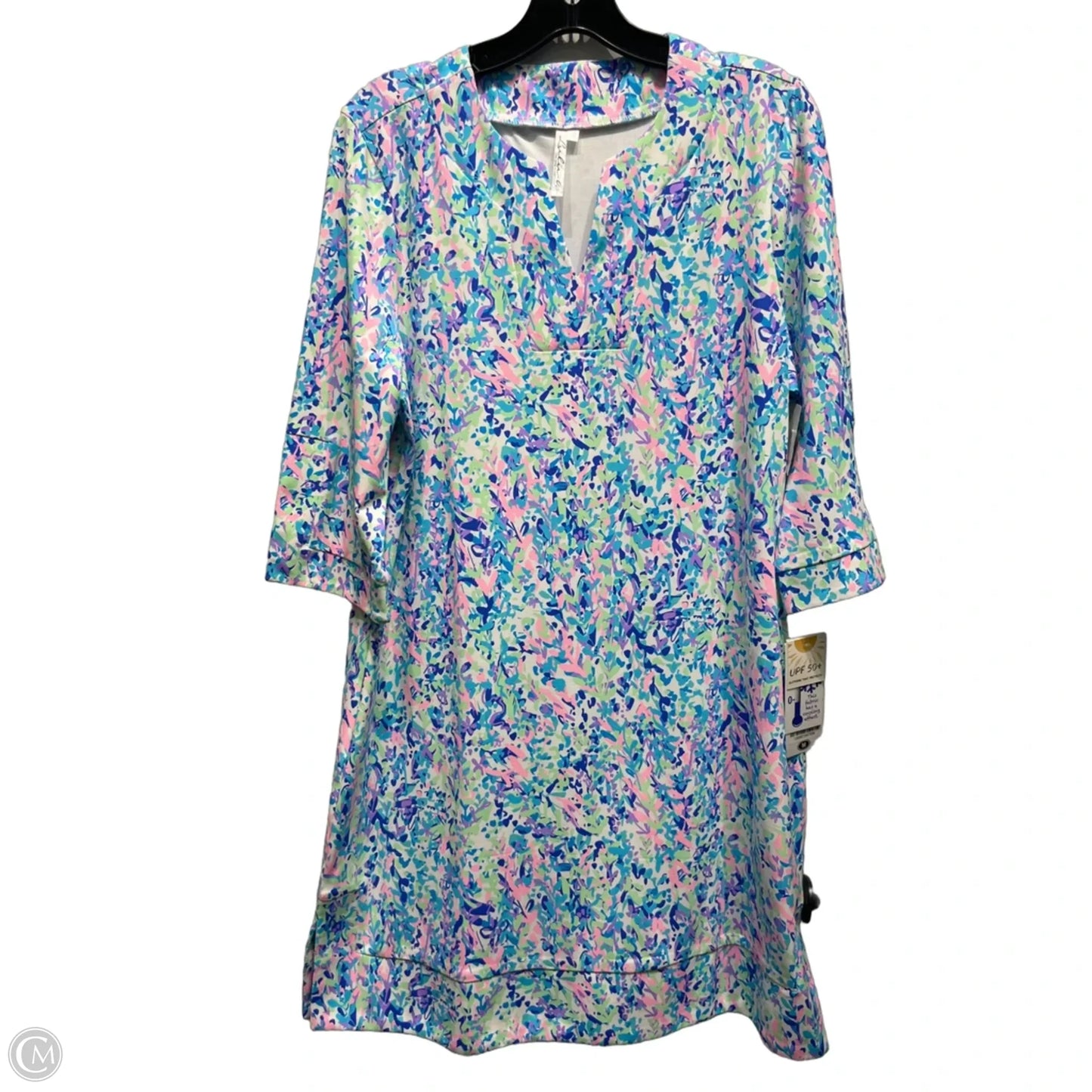 Dress Casual Short By Lulu B In Blue & Pink, Size: M