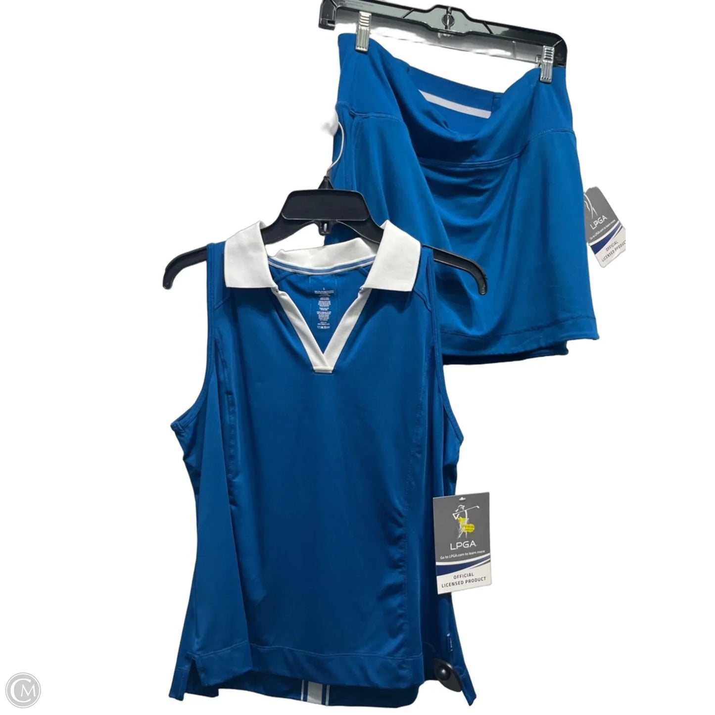 Skort 2pc Set By LPGA In Blue & White, Size: L