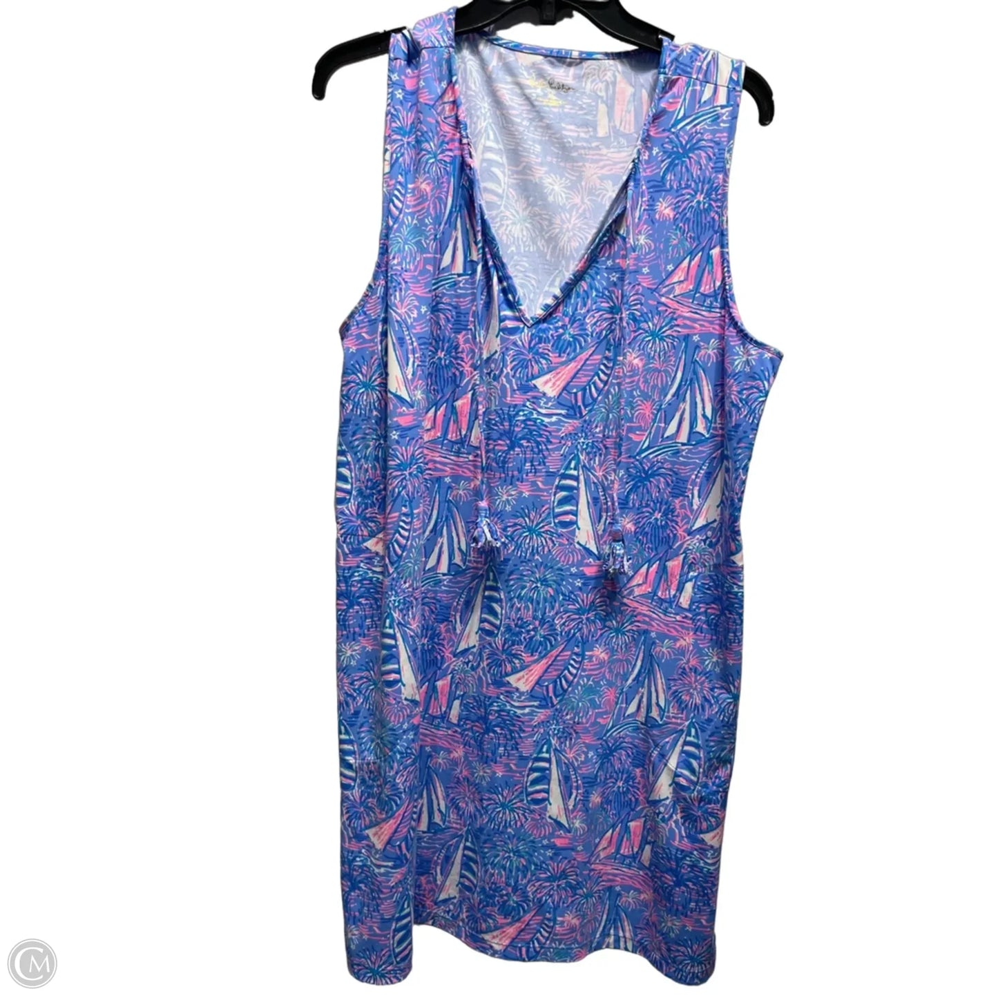 Dress Designer By Lilly Pulitzer In Blue & Pink, Size: Xl