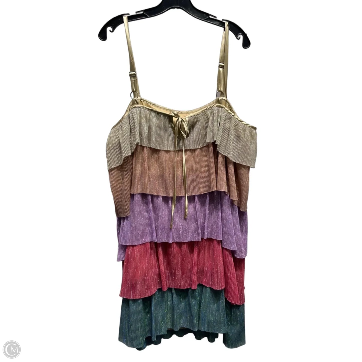 Dress Party Short By Arula In Purple & Tan, Size: Xl