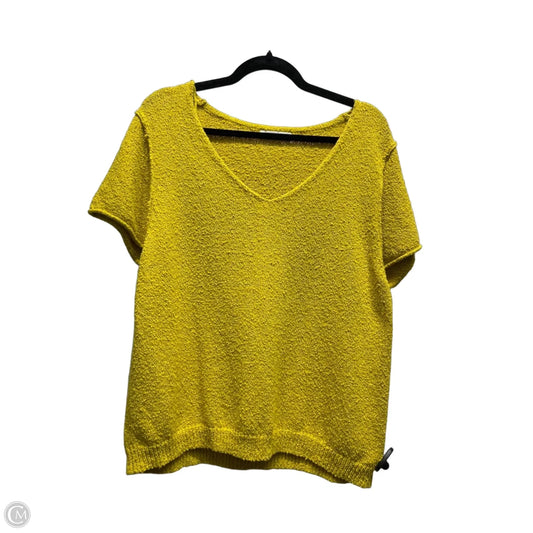 Sweater Short Sleeve By Anthropologie In Yellow, Size: L