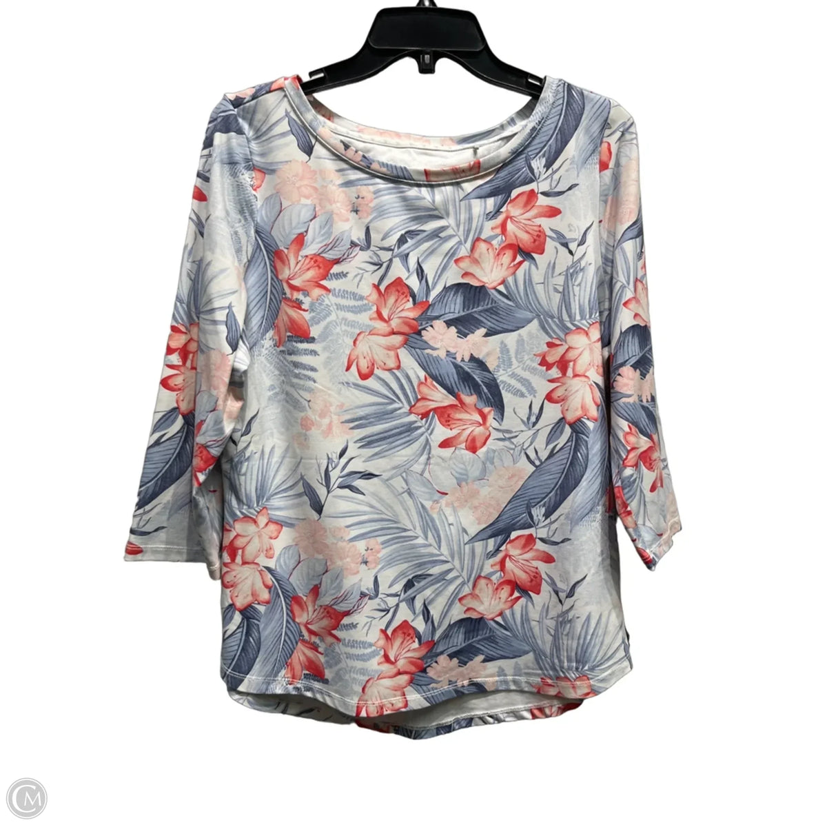Top 3/4 Sleeve By Tommy Bahama In Blue & Red, Size: M
