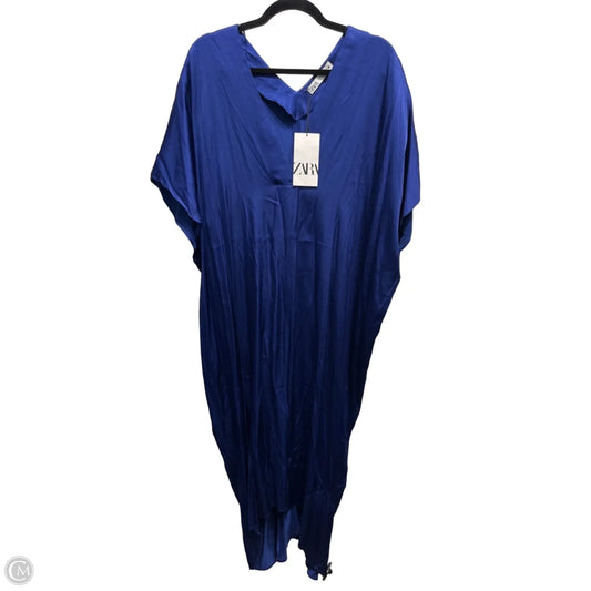Dress Party Long By Zara In Blue, Size: Xxl