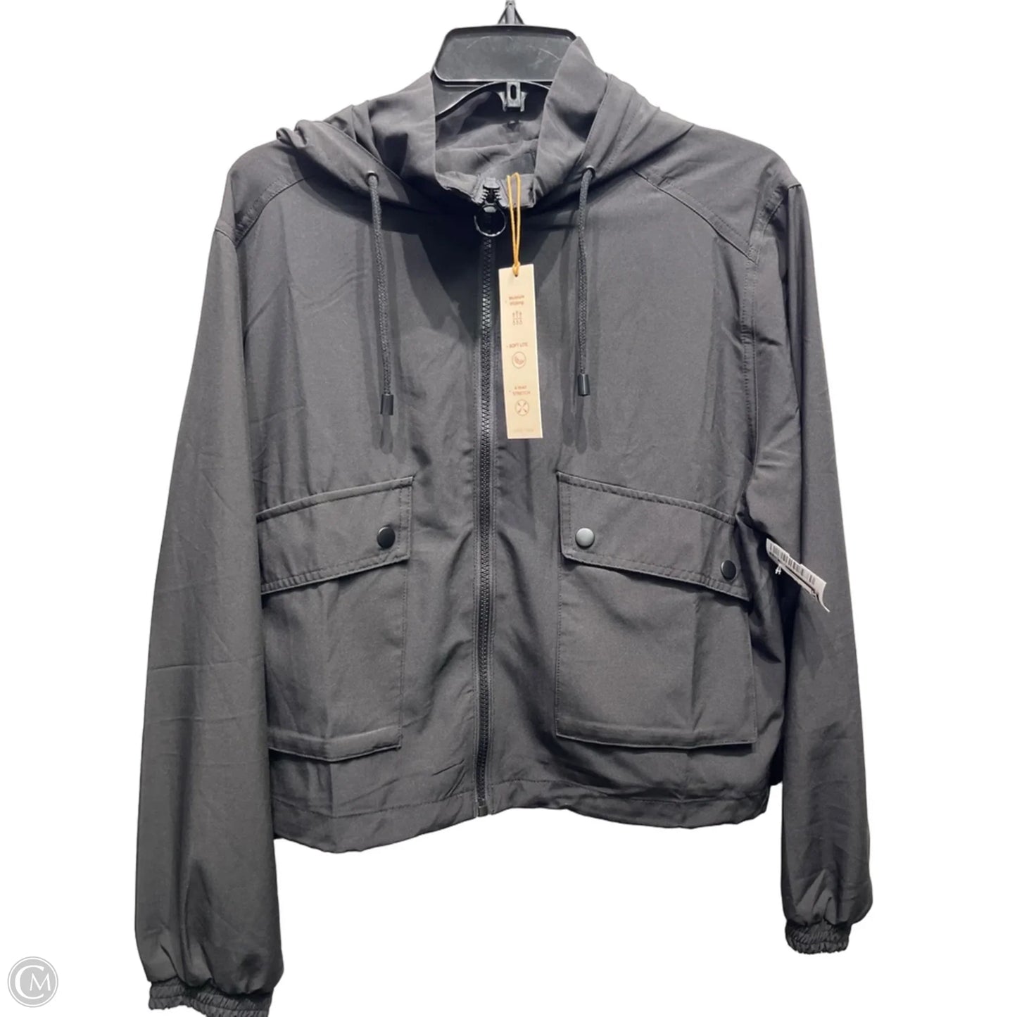 Jacket Windbreaker By Love Tree In Black, Size: L