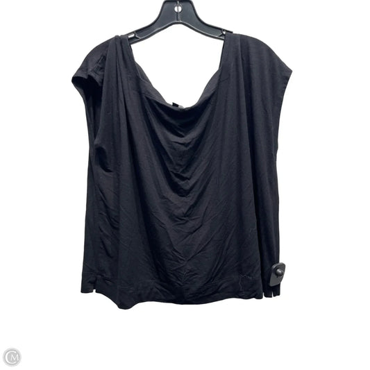 Top Short Sleeve By Eileen Fisher In Black, Size: L