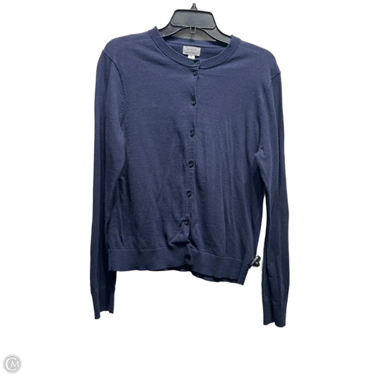 Sweater Cardigan By J. Crew In Navy, Size: Xl