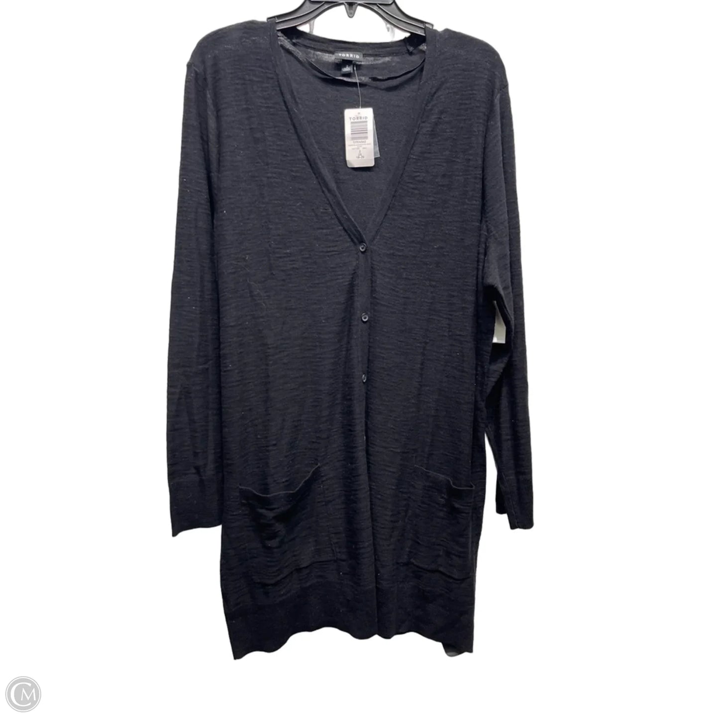 Sweater Cardigan By Torrid In Black, Size: 2x