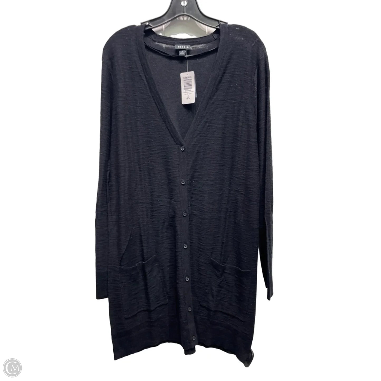 Sweater Cardigan By Torrid In Black, Size: 2x