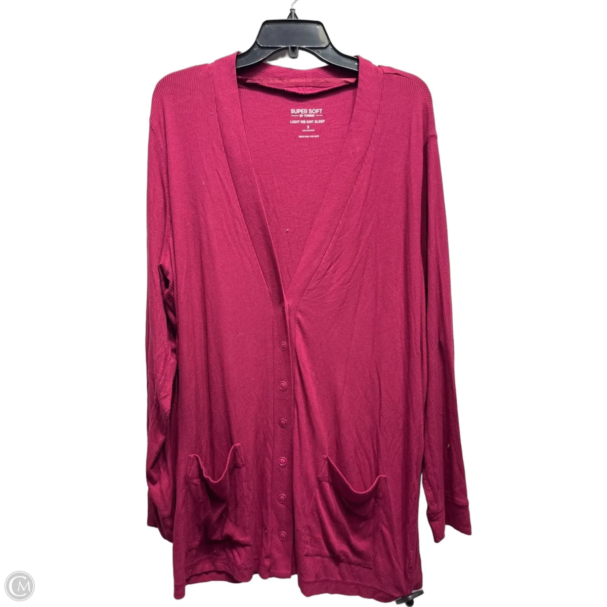 Sweater Cardigan By Torrid In Red, Size: 3x