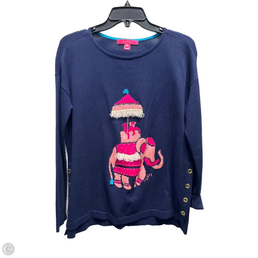 Sweater Designer By Lilly Pulitzer In Blue & Pink, Size: Xs