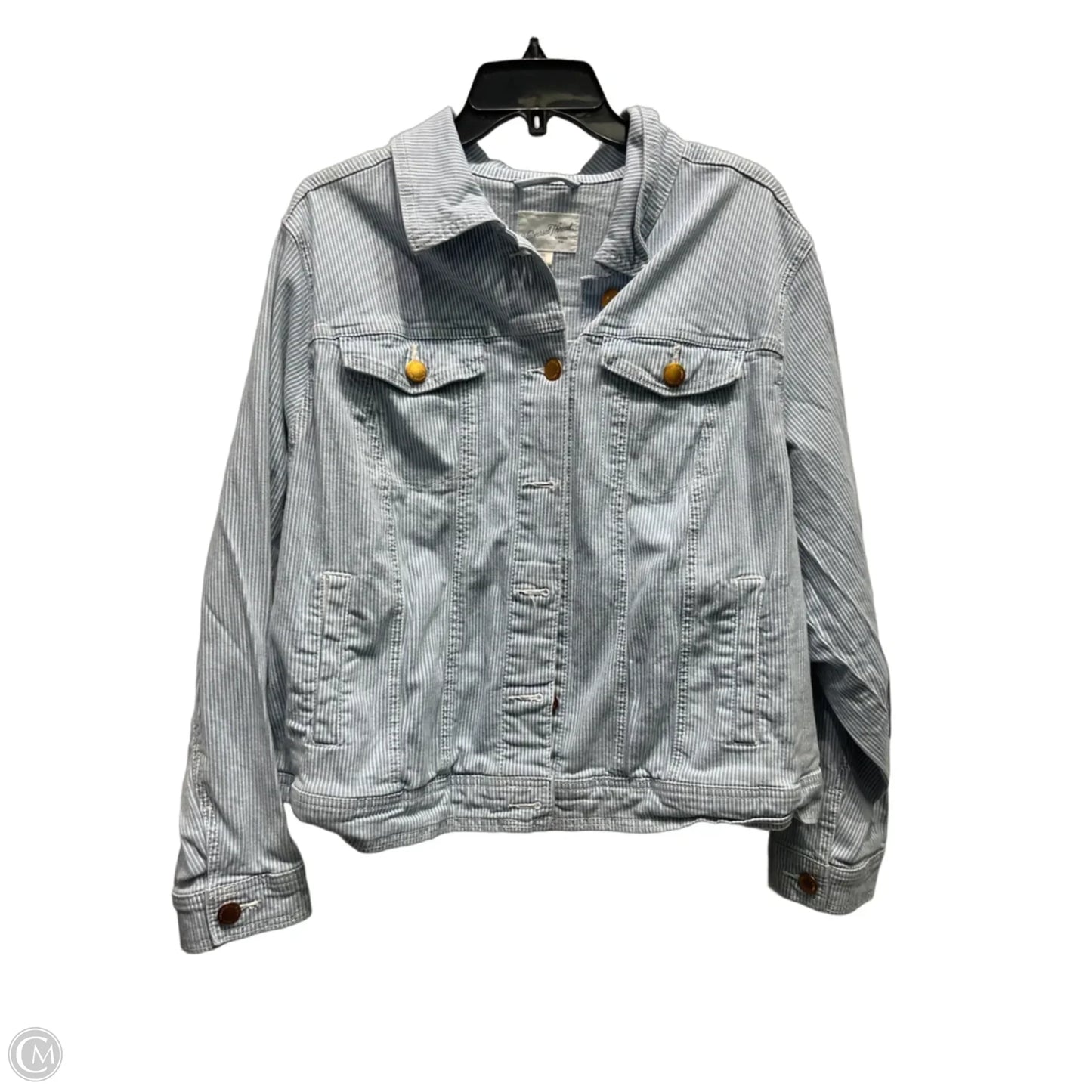 Jacket Denim By Universal Thread In Blue & White, Size: Xxl