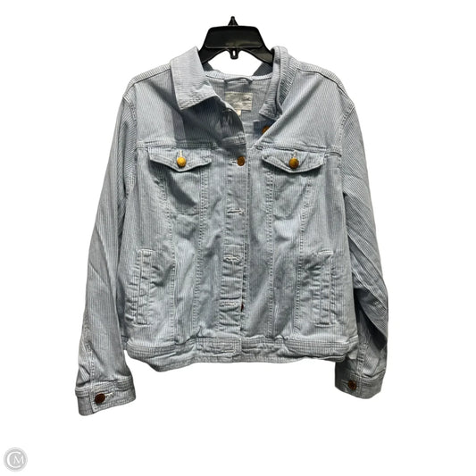 Jacket Denim By Universal Thread In Blue & White, Size: Xxl