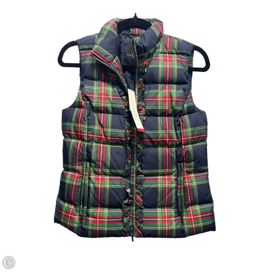 Vest Puffer & Quilted By Talbots In Green & Red, Size: Sp