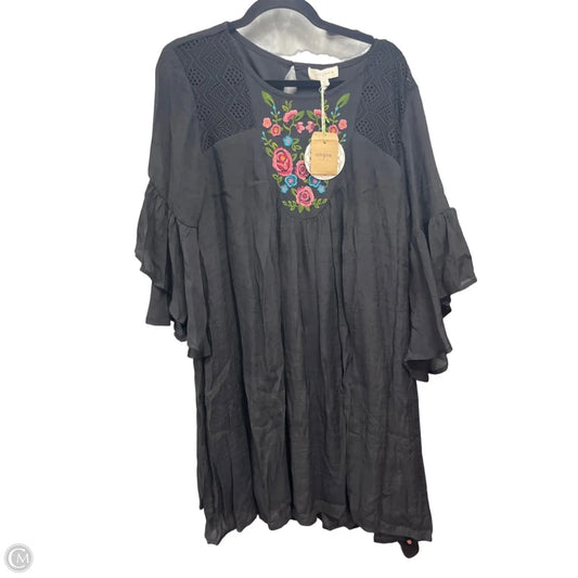 Dress Casual Short By Umgee In Black & Pink, Size: 1x